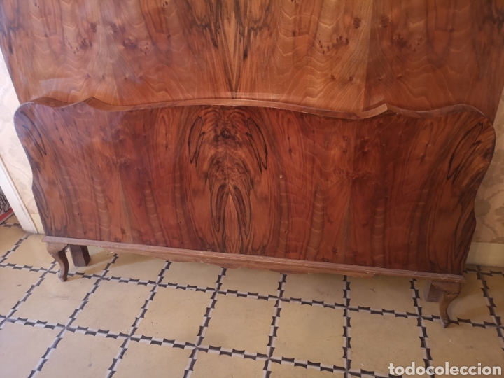 Antig&uuml;edades: Cabecero y pie cama madera - Foto 6