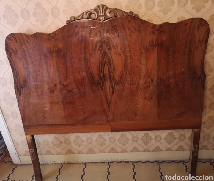 Antig&uuml;edades: Cabecero y pie cama madera - Foto 1