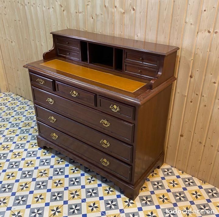 Antig&uuml;edades: COMODA ESCRITORIO DE CAOBA - Foto 3