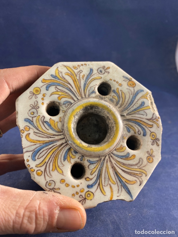 Antig&uuml;edades: Tintero de Talavera siglo XIX - Foto 2