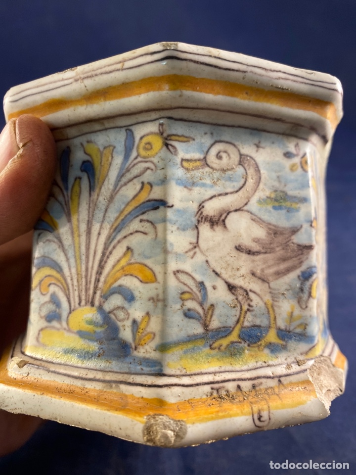 Antig&uuml;edades: Tintero de Talavera siglo XIX - Foto 4