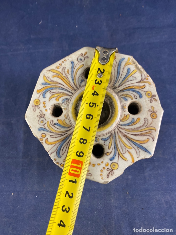 Antig&uuml;edades: Tintero de Talavera siglo XIX - Foto 6
