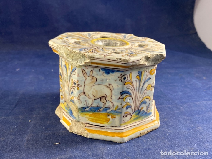 Antig&uuml;edades: Tintero de Talavera siglo XIX - Foto 1