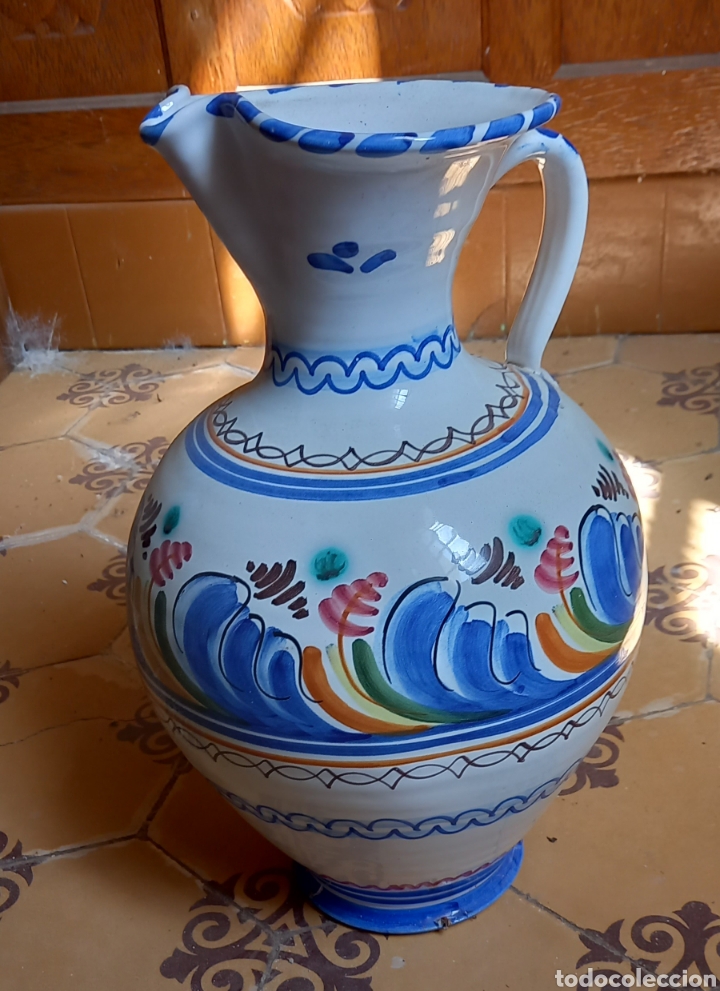 Antig&uuml;edades: Jarra de Talavera de gran tama&ntilde;o - Foto 2