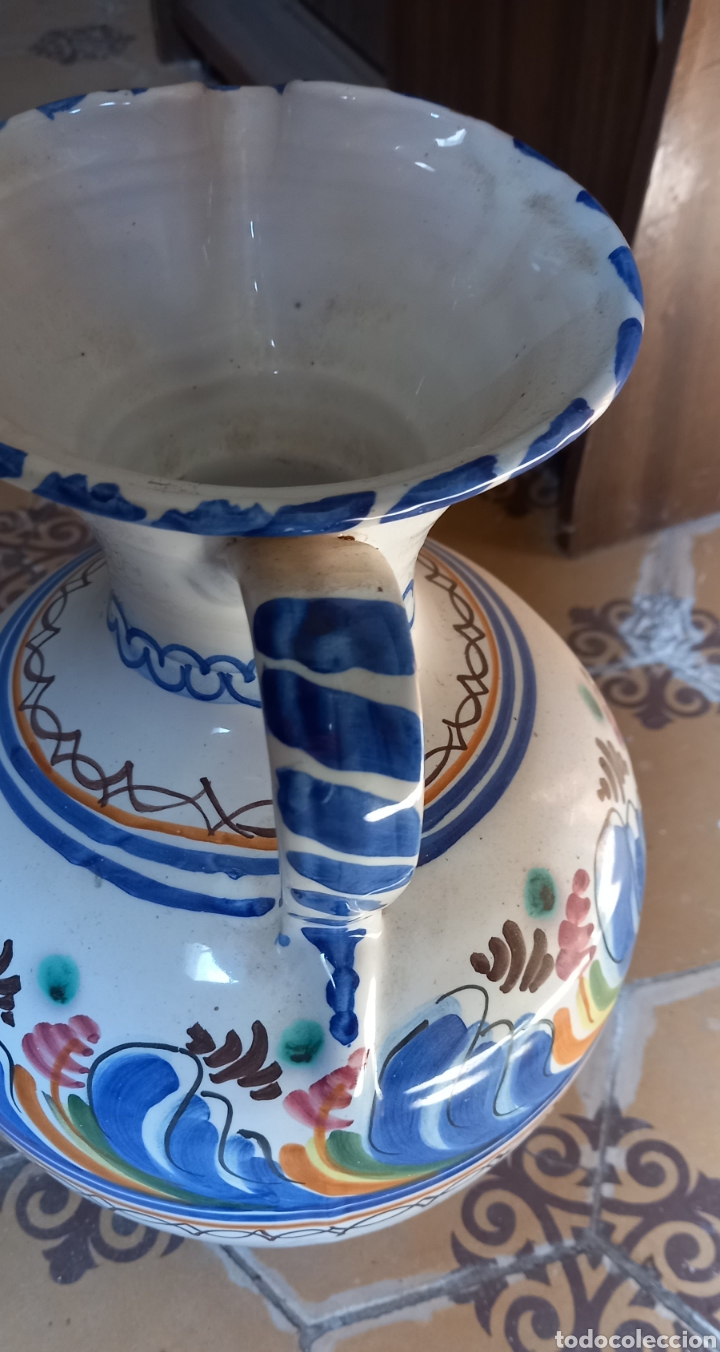 Antig&uuml;edades: Jarra de Talavera de gran tama&ntilde;o - Foto 4