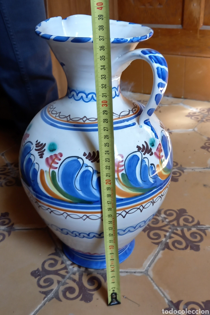Antig&uuml;edades: Jarra de Talavera de gran tama&ntilde;o - Foto 5