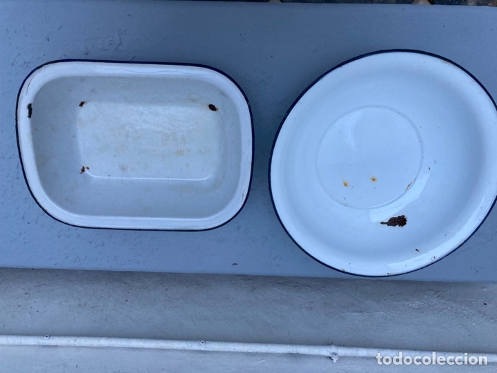 Antig&uuml;edades: Lote de dos palanganas de loza - Foto 3