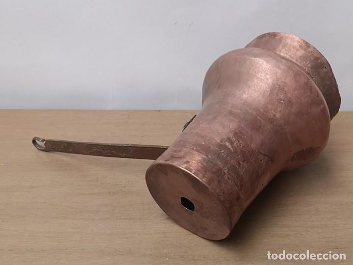 Antig&uuml;edades: Chocolatera Antigua de Cobre - Foto 4