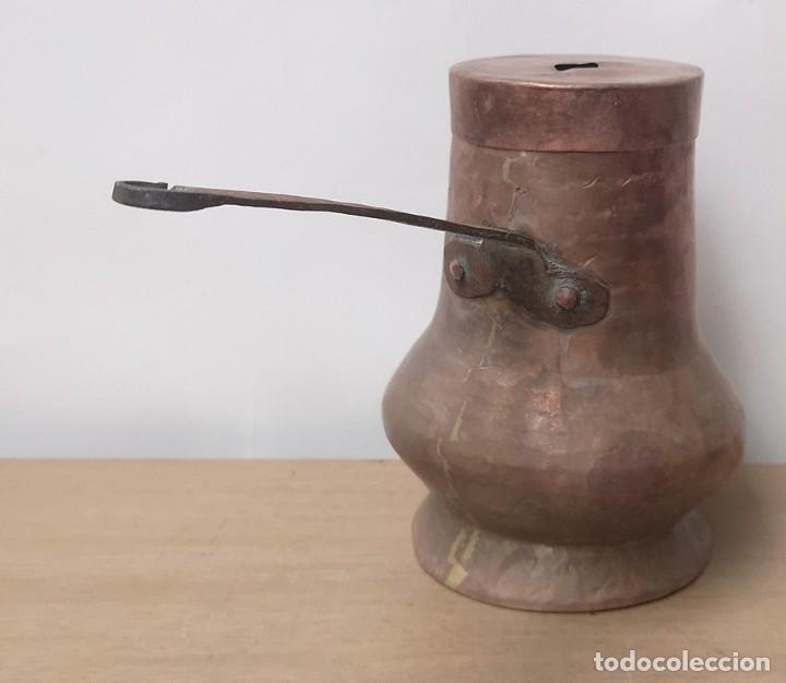 Antig&uuml;edades: Chocolatera Antigua de Cobre - Foto 5