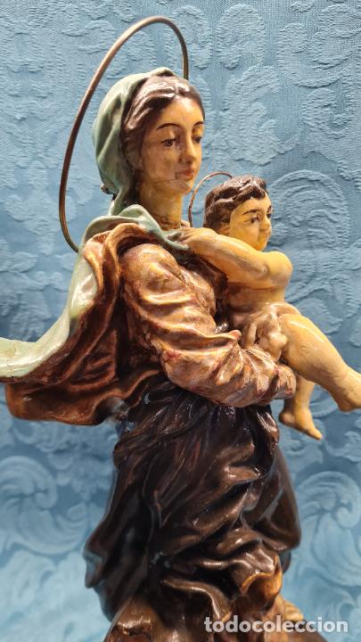 Antig&uuml;edades: VIRGEN CON NI&Ntilde;O EN BRAZOS - Foto 4