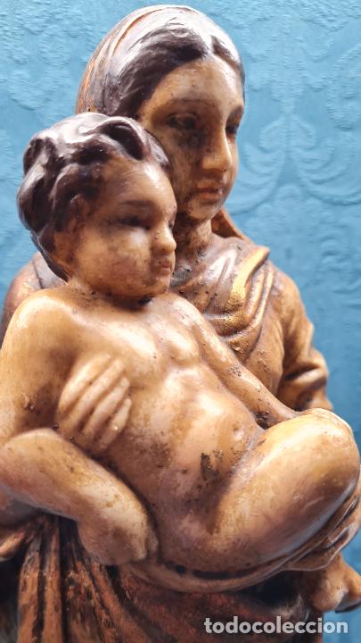 Antig&uuml;edades: VIRGEN CON NI&Ntilde;O EN BRAZOS - Foto 4