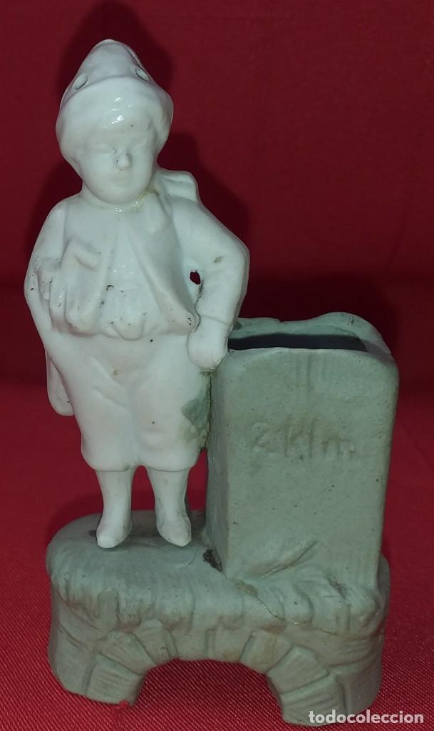 Antig&uuml;edades: PALILLERO DE BISCUIT SIGLO XIX - Foto 2
