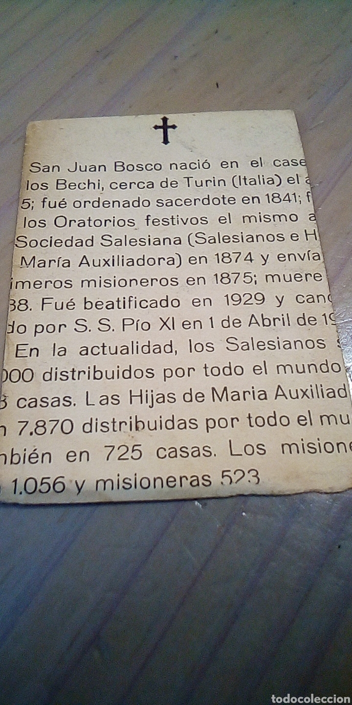 Antig&uuml;edades: ESTAMPA SAN JUAN BOSCO - Foto 2