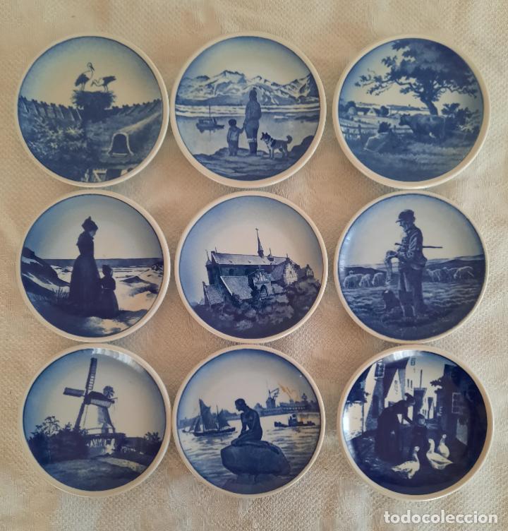Antig&uuml;edades: ROYAL - 9 PEQUE&Ntilde;OS PLATOS DE COLECCI&Oacute;N - DINAMARCA. - Foto 1