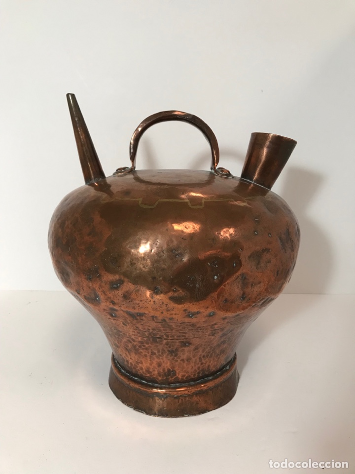 Antig&uuml;edades: Botijo Catal&aacute;n de cobre - Foto 1