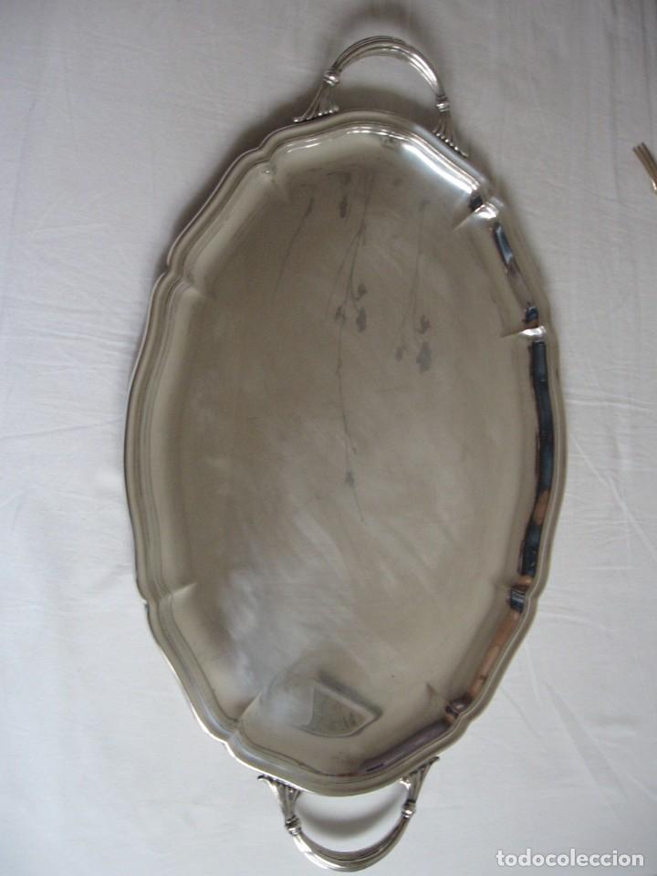 Antig&uuml;edades: Antigua bandeja plateada - Foto 17