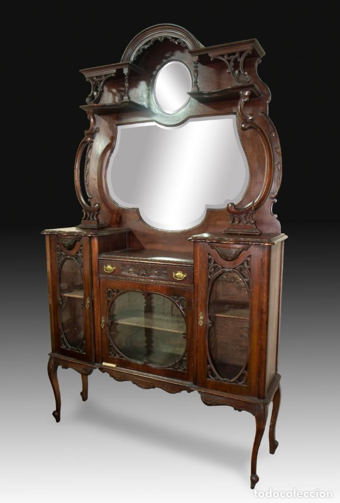 Antig&uuml;edades: Mueble caoba espejo - Foto 1
