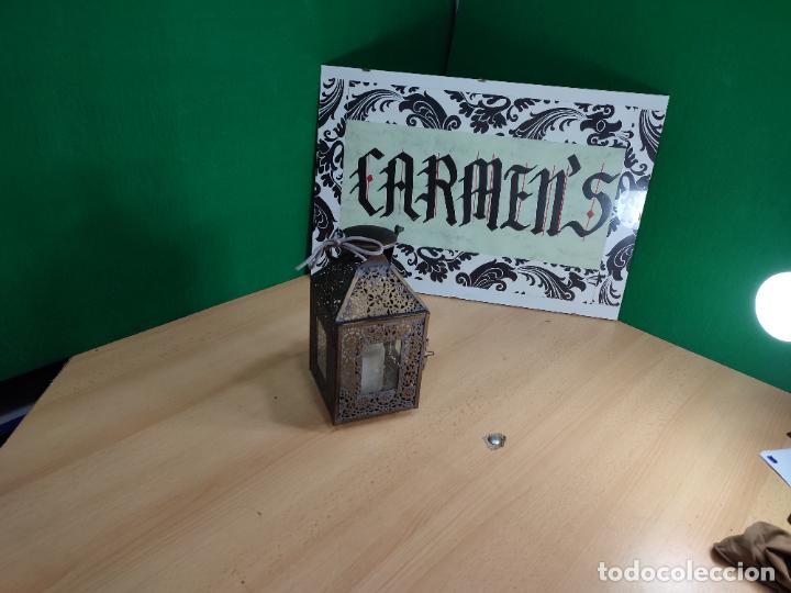 Antig&uuml;edades: FAROL PORTAVELAS MUY BOTITO - Foto 2