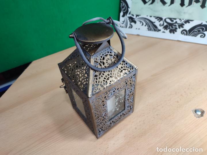 Antig&uuml;edades: FAROL PORTAVELAS MUY BOTITO - Foto 6