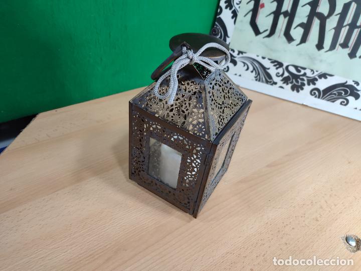 Antig&uuml;edades: FAROL PORTAVELAS MUY BOTITO - Foto 8