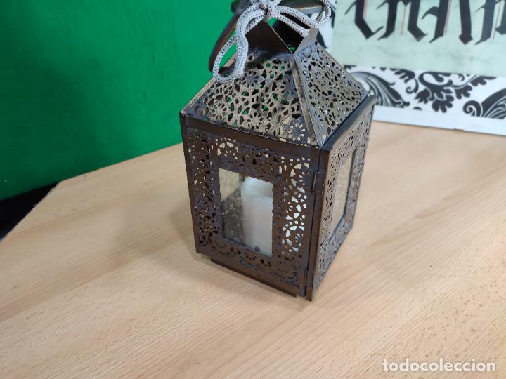 Antig&uuml;edades: FAROL PORTAVELAS MUY BOTITO - Foto 9