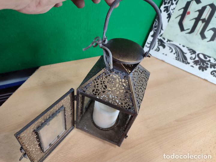 Antig&uuml;edades: FAROL PORTAVELAS MUY BOTITO - Foto 13