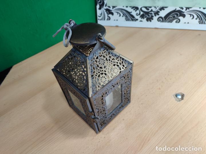 Antig&uuml;edades: FAROL PORTAVELAS MUY BOTITO - Foto 16