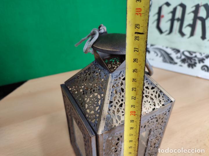 Antig&uuml;edades: FAROL PORTAVELAS MUY BOTITO - Foto 17