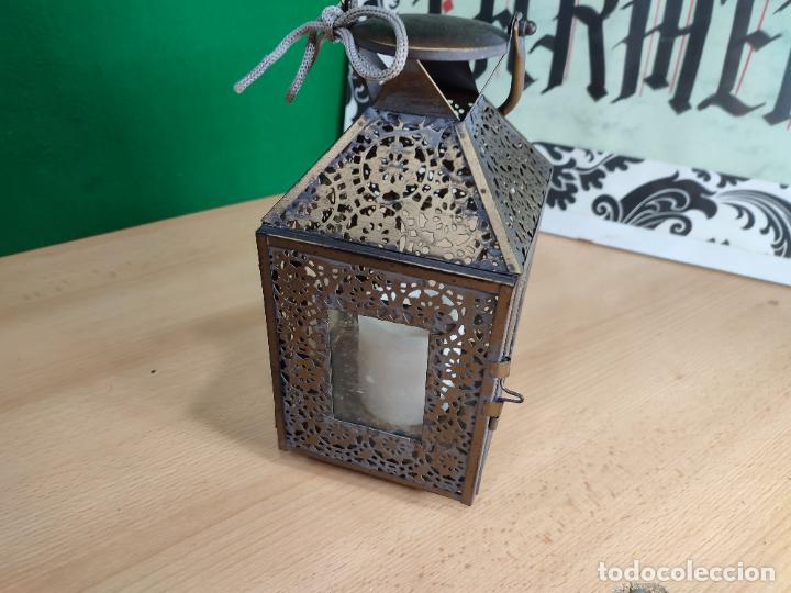 Antig&uuml;edades: FAROL PORTAVELAS MUY BOTITO - Foto 21