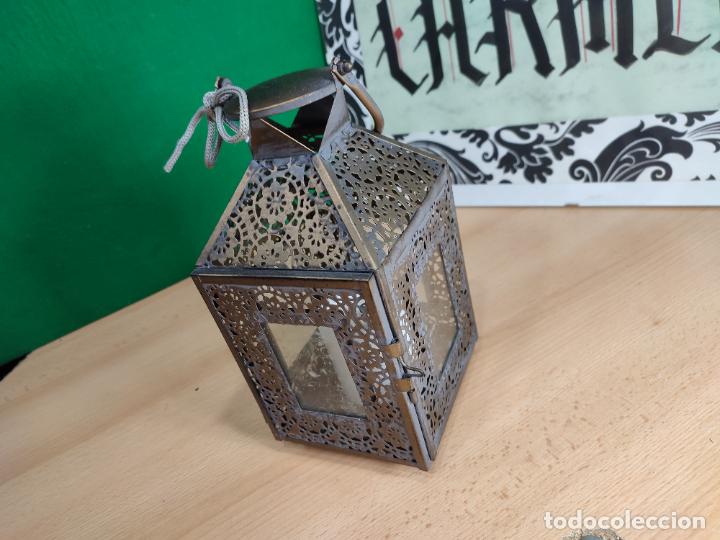 Antig&uuml;edades: FAROL PORTAVELAS MUY BOTITO - Foto 22
