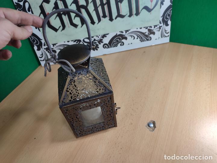 Antig&uuml;edades: FAROL PORTAVELAS MUY BOTITO - Foto 25