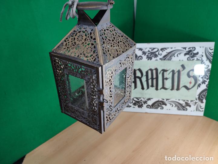 Antig&uuml;edades: FAROL PORTAVELAS MUY BOTITO - Foto 26