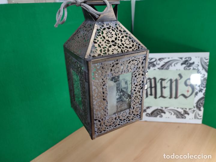 Antig&uuml;edades: FAROL PORTAVELAS MUY BOTITO - Foto 27