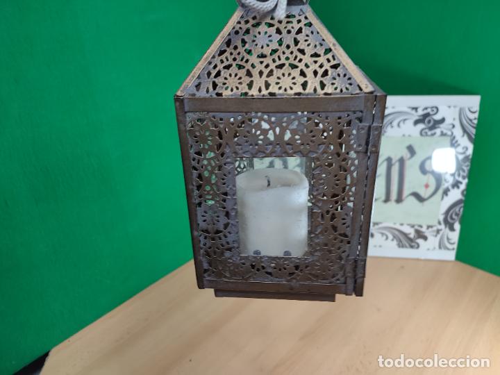 Antig&uuml;edades: FAROL PORTAVELAS MUY BOTITO - Foto 28