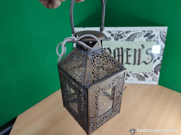 Antig&uuml;edades: FAROL PORTAVELAS MUY BOTITO - Foto 29