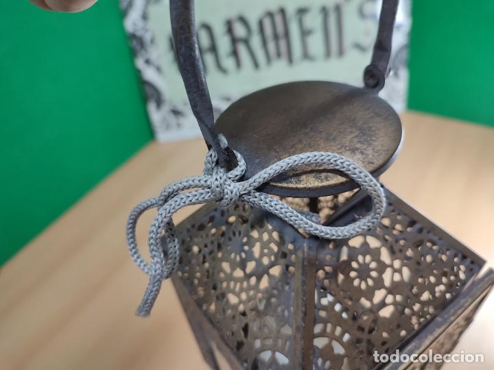 Antig&uuml;edades: FAROL PORTAVELAS MUY BOTITO - Foto 31
