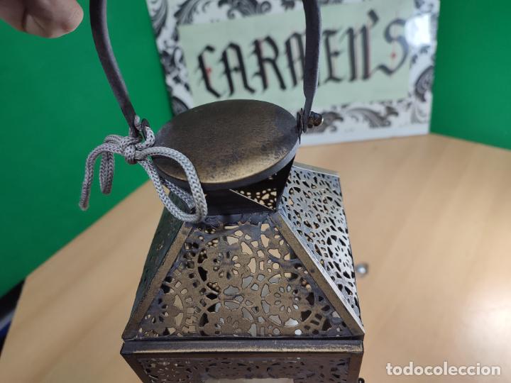 Antig&uuml;edades: FAROL PORTAVELAS MUY BOTITO - Foto 32
