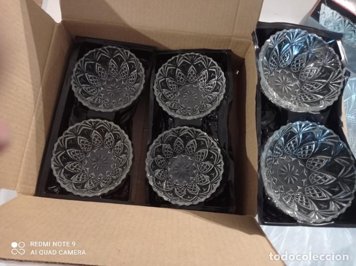 Antig&uuml;edades: SERVICO DE POSTRE 7 PIEZAS DE CRISTAL MOLDAVIA - Foto 3
