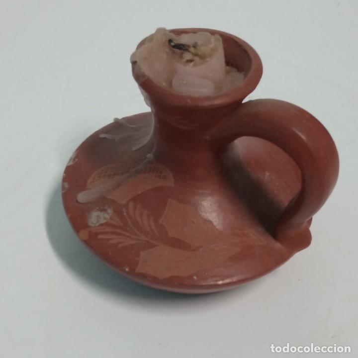 Antig&uuml;edades: Candil terracota palmatoria - Foto 3
