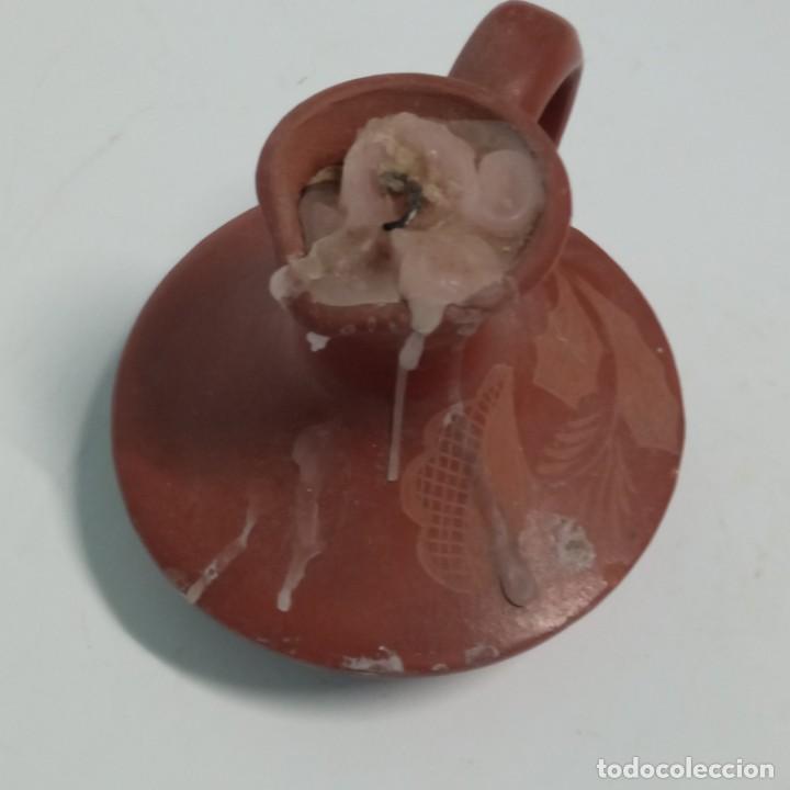 Antig&uuml;edades: Candil terracota palmatoria - Foto 5