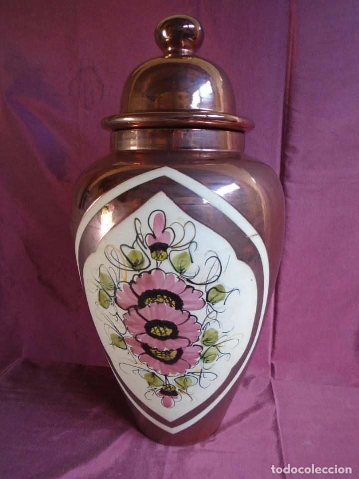Antiguidades: MAGNIFICO Y GRAN JARRON-TIBOR CERAMICA IRISADA CON REFLEJOS METALICOS. 58 CM ALTURA.