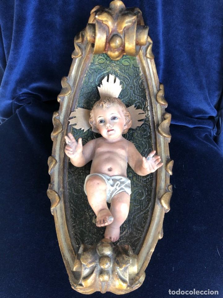Antig&uuml;edades: NI&Ntilde;O JESUS OLOT CON CUNA - Foto 1