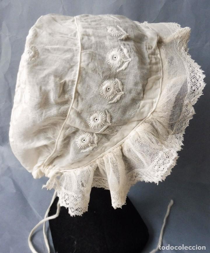 Antig&uuml;edades: ANTIGUO GORRO DE ENCAJE S. XIX - Foto 5