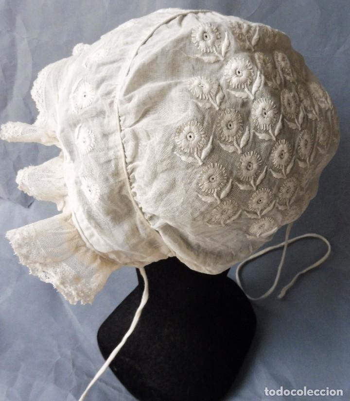 Antig&uuml;edades: ANTIGUO GORRO DE ENCAJE S. XIX - Foto 6
