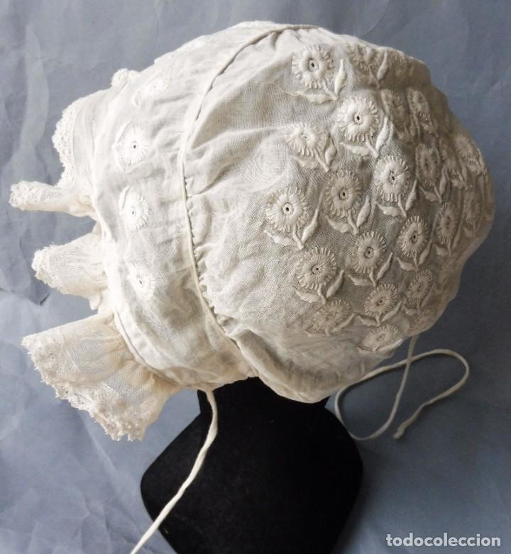 Antig&uuml;edades: ANTIGUO GORRO DE ENCAJE S. XIX - Foto 8