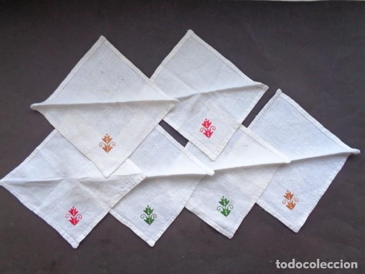 Antig&uuml;edades: ANTIGUAS SERVILLETAS DE LINO BORDADAS - Foto 3