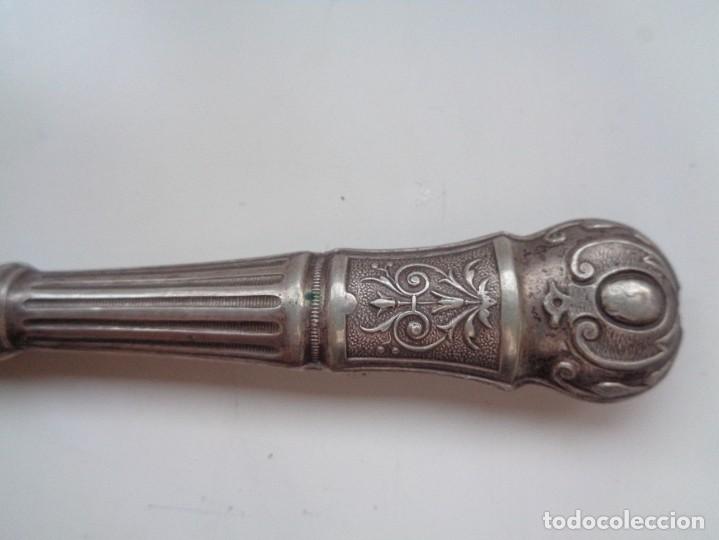 Antig&uuml;edades: ANTIGUO CUCHILLO PARA MANTEQUILLA CON MANGO DE PLATA - Foto 5