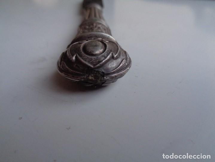 Antig&uuml;edades: ANTIGUO CUCHILLO PARA MANTEQUILLA CON MANGO DE PLATA - Foto 6