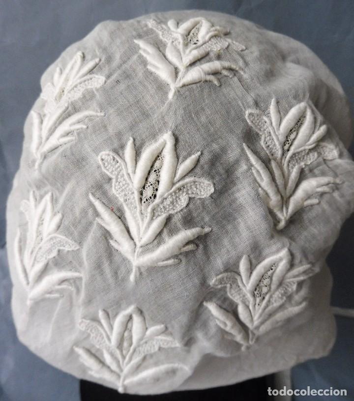Antig&uuml;edades: ANTIGUO GORRO DE ENCAJE S. XIX - Foto 5