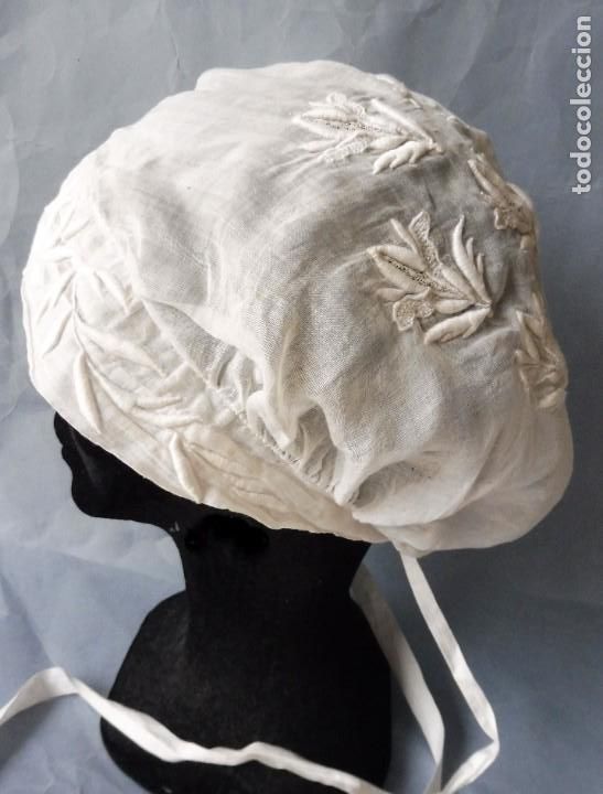 Antig&uuml;edades: ANTIGUO GORRO DE ENCAJE S. XIX - Foto 6